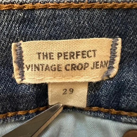 Madewell The Perfect Vintage Crop Jean 29 - Picture 6 of 7